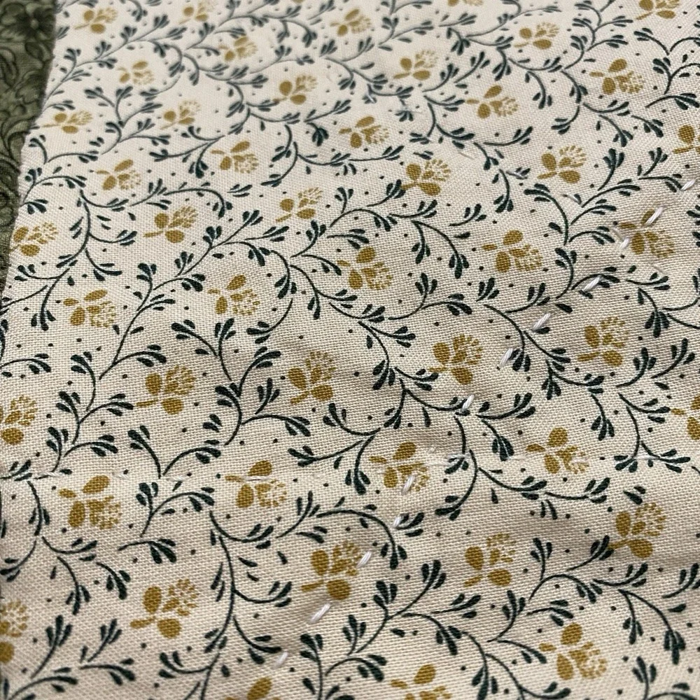 Vintage All Hand Stitched Quilt 72x68
